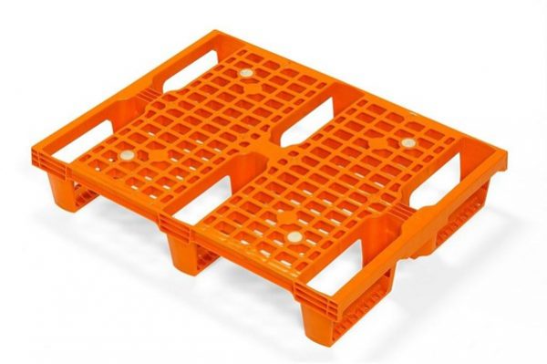 Nestable perforated plastic pallet 800x600