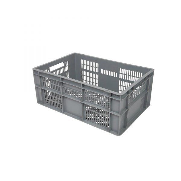 Perforuota Euro plastikinė dėžė 600x400x240, 47 l