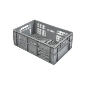 Perforuota Euro plastikinė dėžė 600x400x240, 47 l