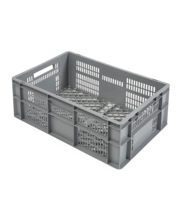 Perforuota Euro plastikinė dėžė 600x400x240, 47 l