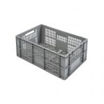 Perforuota Euro plastikinė dėžė 600x400x270, 52 l