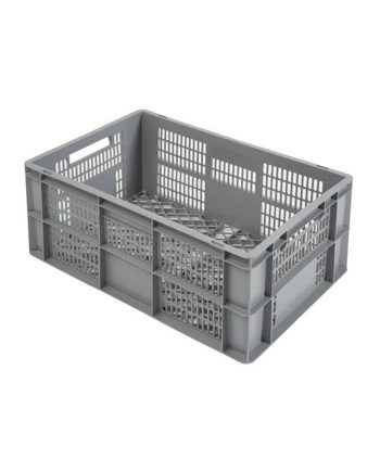 Perforuota Euro plastikinė dėžė 600x400x270, 52 l