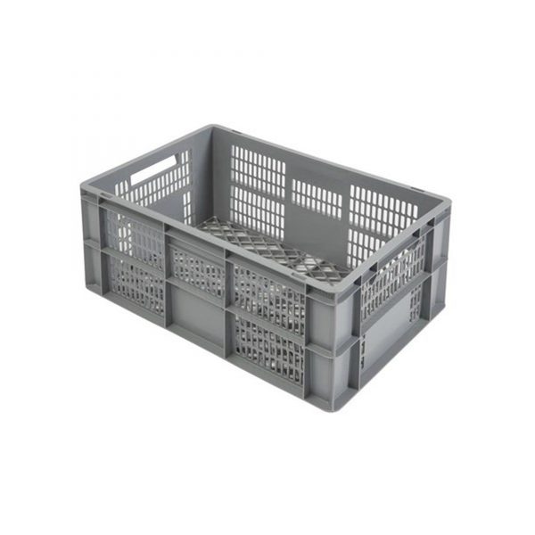 Perforuota Euro plastikinė dėžė 600x400x270, 52 l