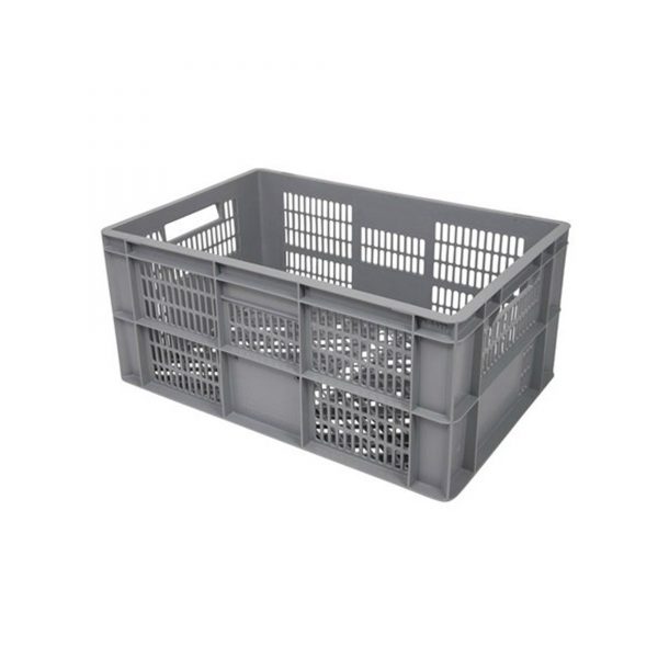 Perforuota Euro plastikinė dėžė 600x400x270, 52 l