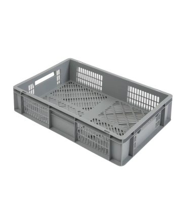 Perforuota Euro plastikinė dėžė 600x400x150, 27 l