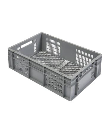 Perforuota Euro plastikinė dėžė 600x400x200, 40 l