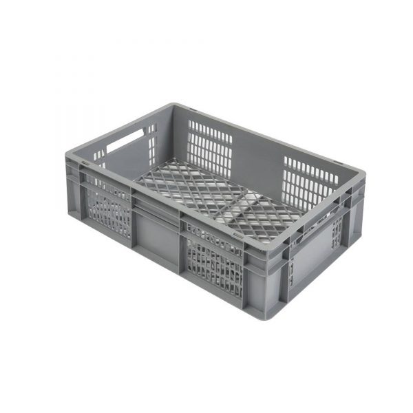 Perforuota Euro plastikinė dėžė 600x400x200, 40 l