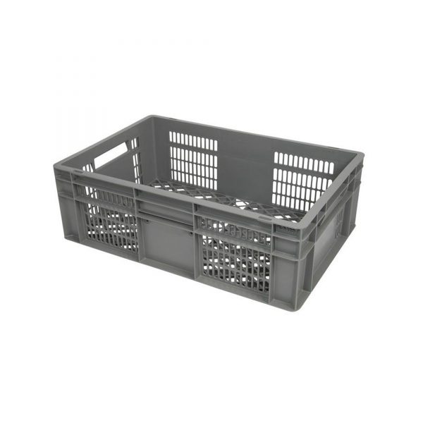 Perforuota Euro plastikinė dėžė 600x400x200, 40 l