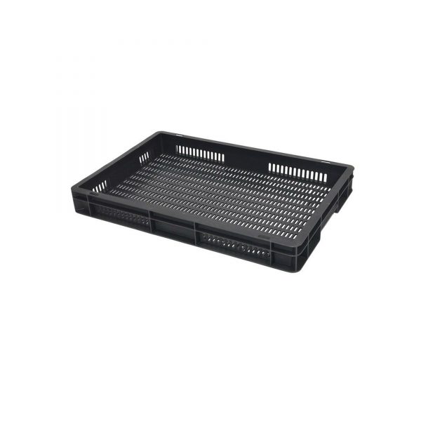 Perforuota Euro plastikinė dėžė 600x400x70, 12 l