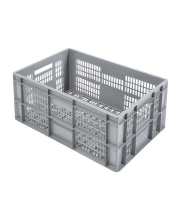 Perforuota Euro plastikinė dėžė 600x400x320, 60 l