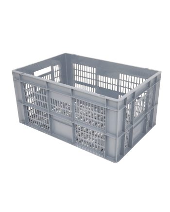 Perforuota Euro plastikinė dėžė 600x400x290, 55 l
