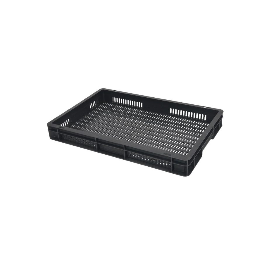 Perforated Euro plastic crate 600x400x80, 15 l