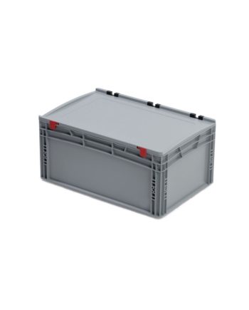 Euro plastikinė dėžė su dangčiu 600x400x285, 56 l