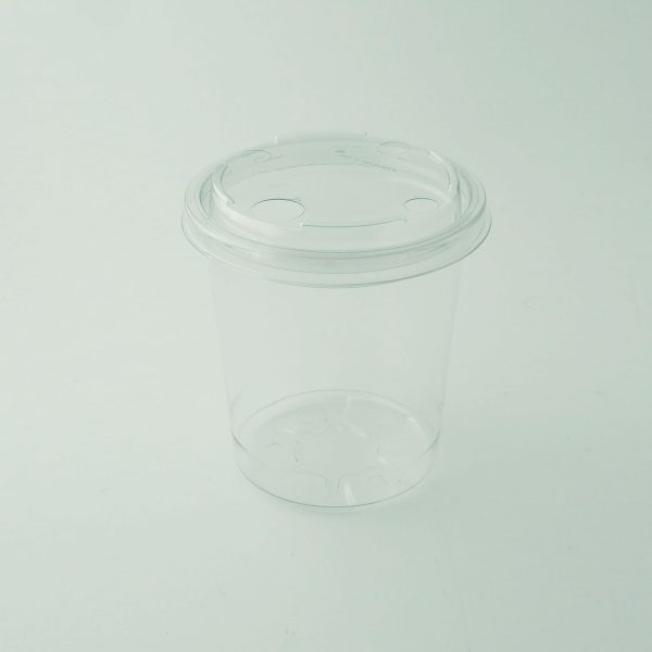 Plastikinis PET kibirėlis su dangteliu uogoms ir daržovėms 600, 870 ml