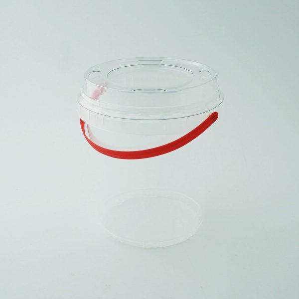 Plastikinis PP kibirėlis su PET dangteliu uogoms ir daržovėms 565 - 1850 ml