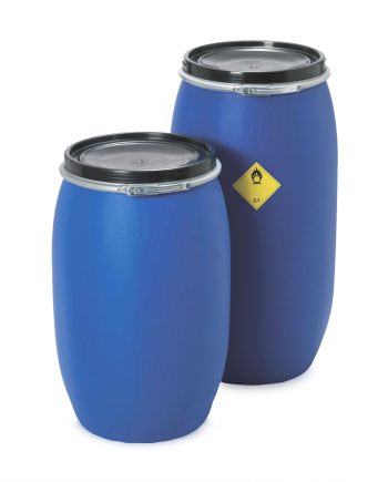 Plastikinė statinė su dangčiu 30 - 220 l (sertifikuota UN)
