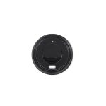 Juodas plastikinis dangtelis 65 mm popieriniams puodeliams