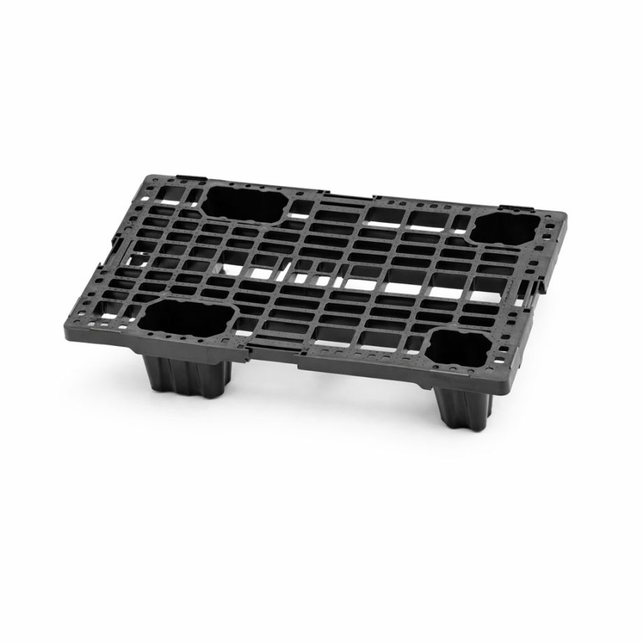 Nestable display plastic pallet 600x400, 1.25 kg